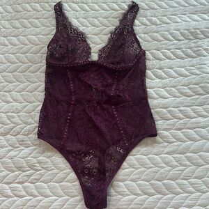 Victoria's Secret Purple Lace Bodysuit